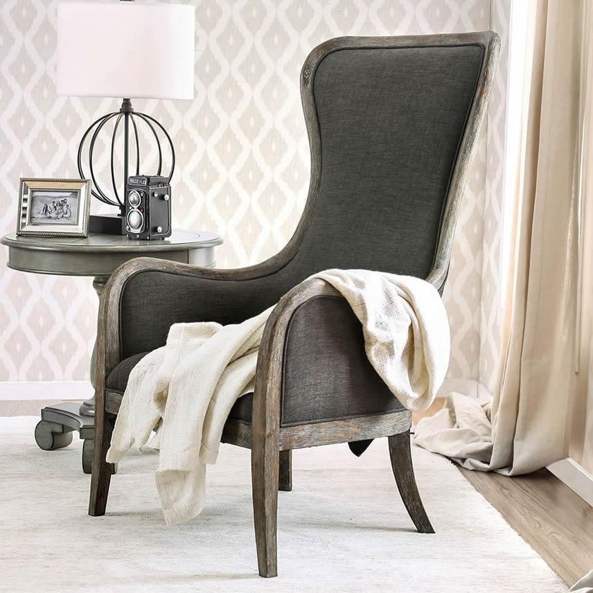  Furniture of America Charlottestown Stationary Fabric Accent Chair CM-AC6078 IMAGE 1