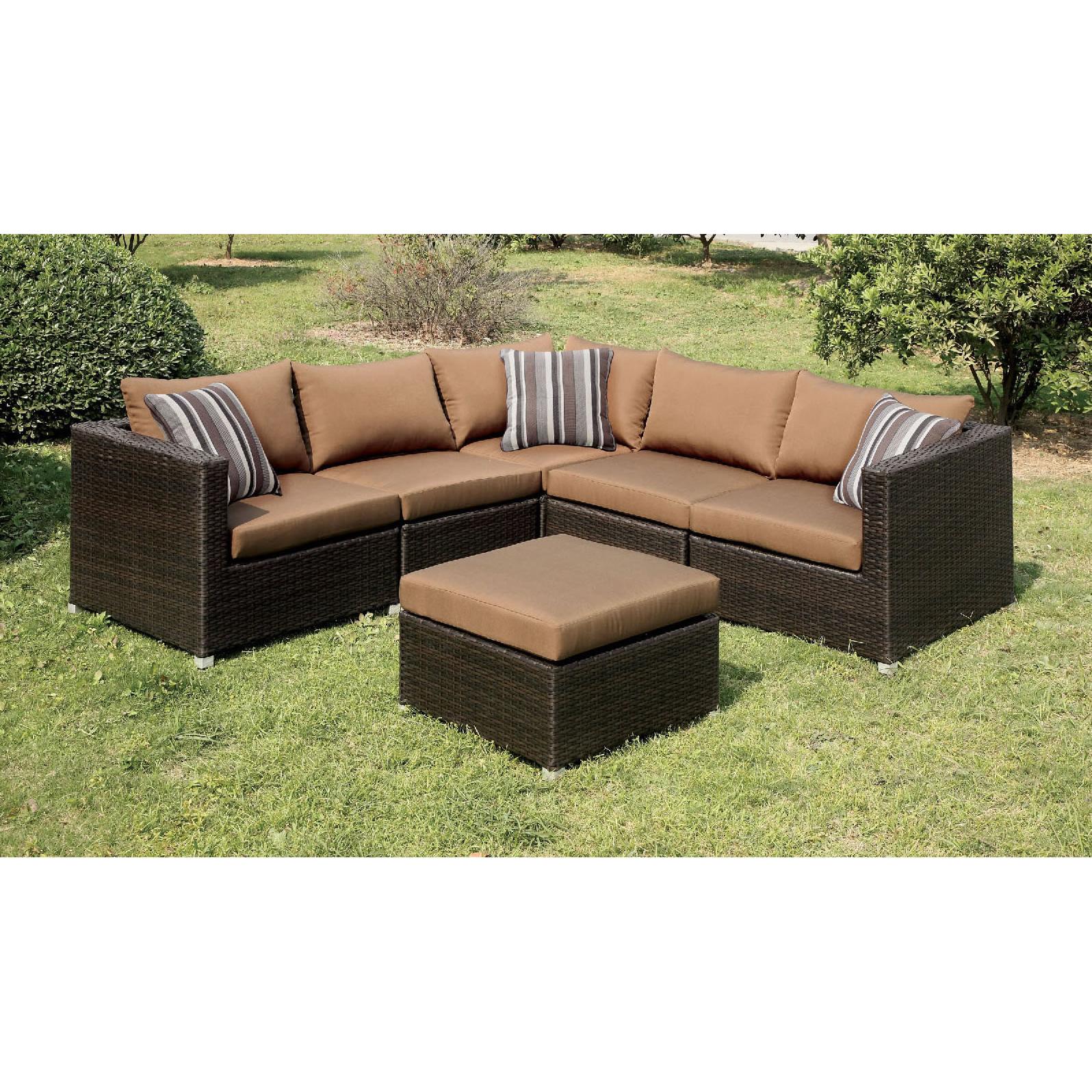  Furniture of America Outdoor Seating Sectionals CM-OS1821BR-SET IMAGE 1