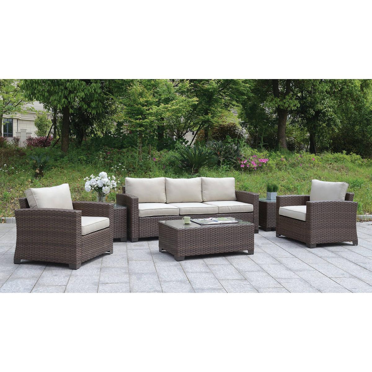 Furniture of America Outdoor Seating Sets CM-OS1842BR-SET IMAGE 1