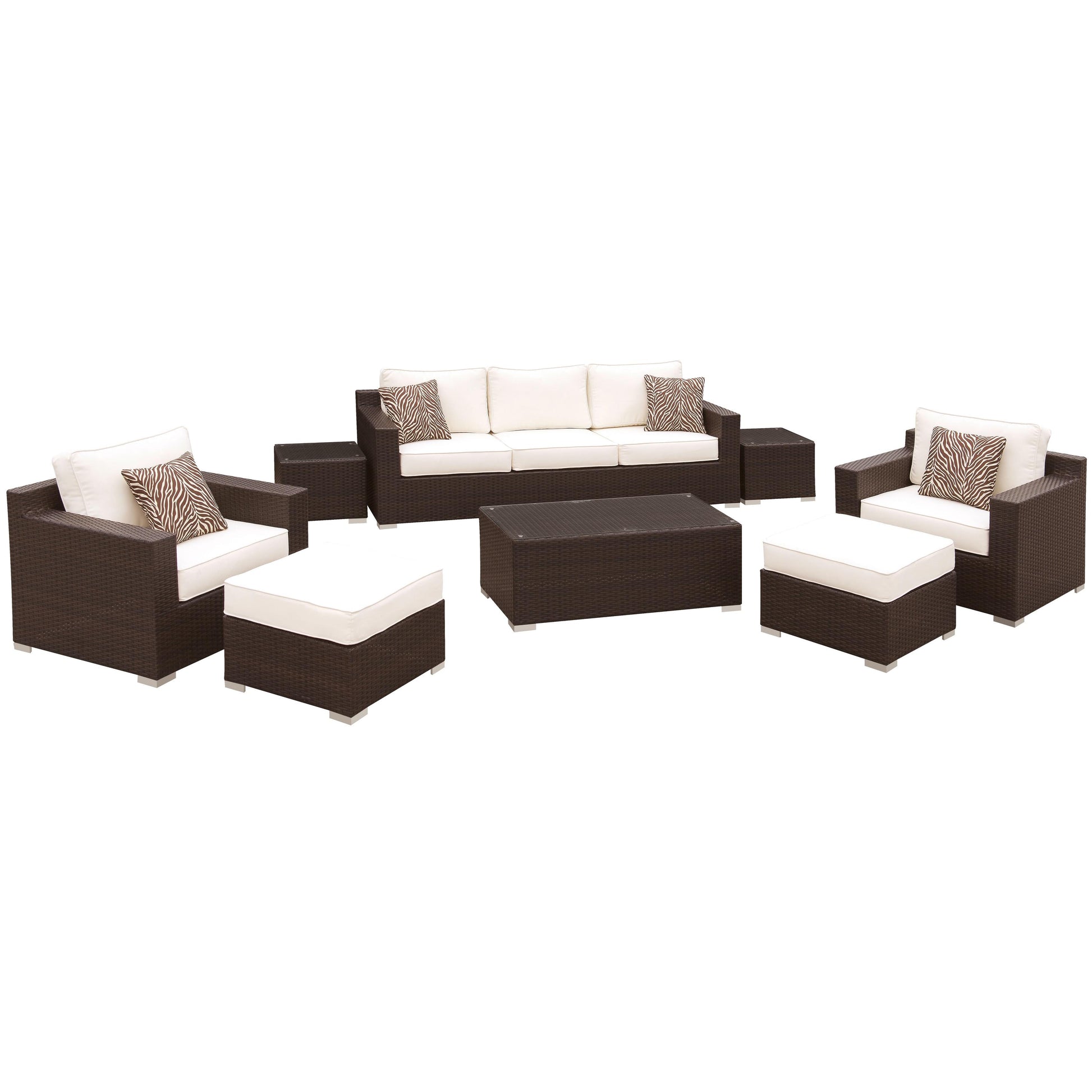  Furniture of America Outdoor Seating Sets CM-OS1827WH-SET IMAGE 2