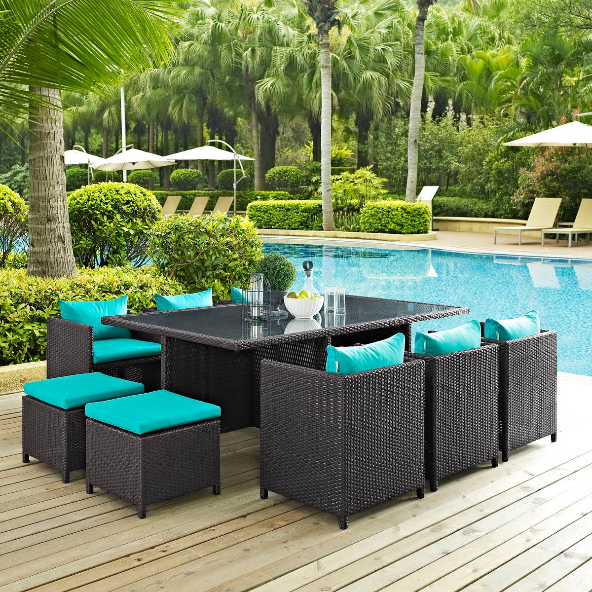  Furniture of America Outdoor Dining Sets 11-Piece CM-OT2127-SET IMAGE 1