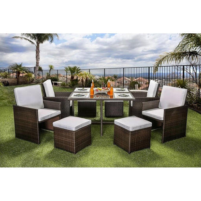  Furniture of America Outdoor Dining Sets 9-Piece CM-OT2101-SET IMAGE 1