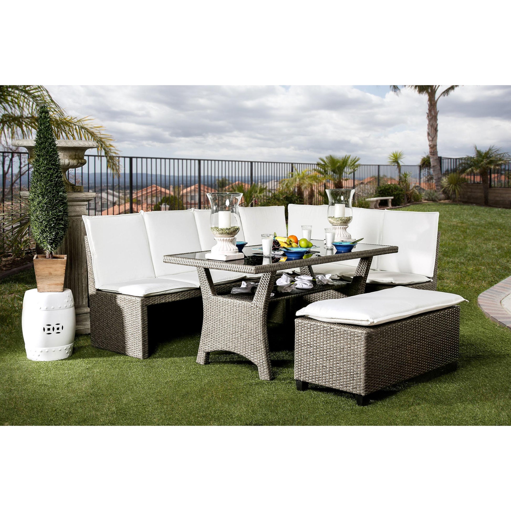  Furniture of America Outdoor Dining Sets 3-Piece CM-OT2102-SET IMAGE 1