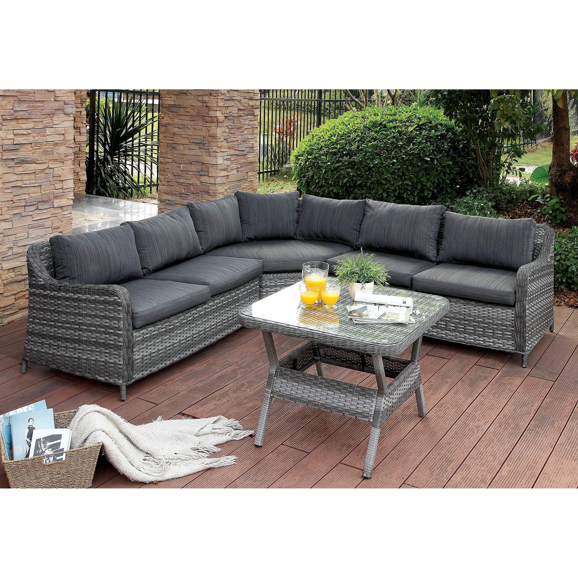  Furniture of America Outdoor Seating Sectionals CM-OS2588-SET IMAGE 1