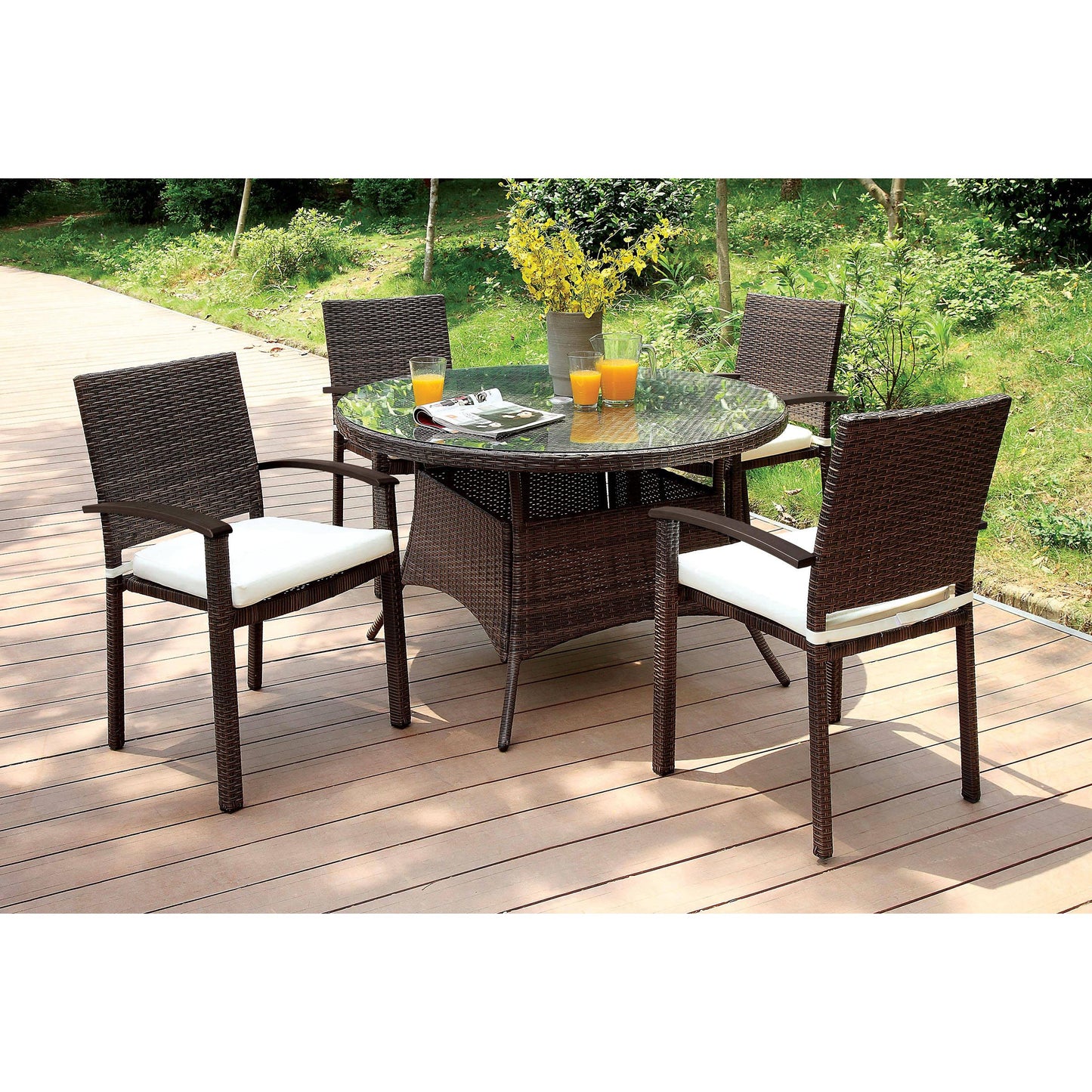  Furniture of America Outdoor Seating Chairs CM-OT1852-AC-4PK IMAGE 4