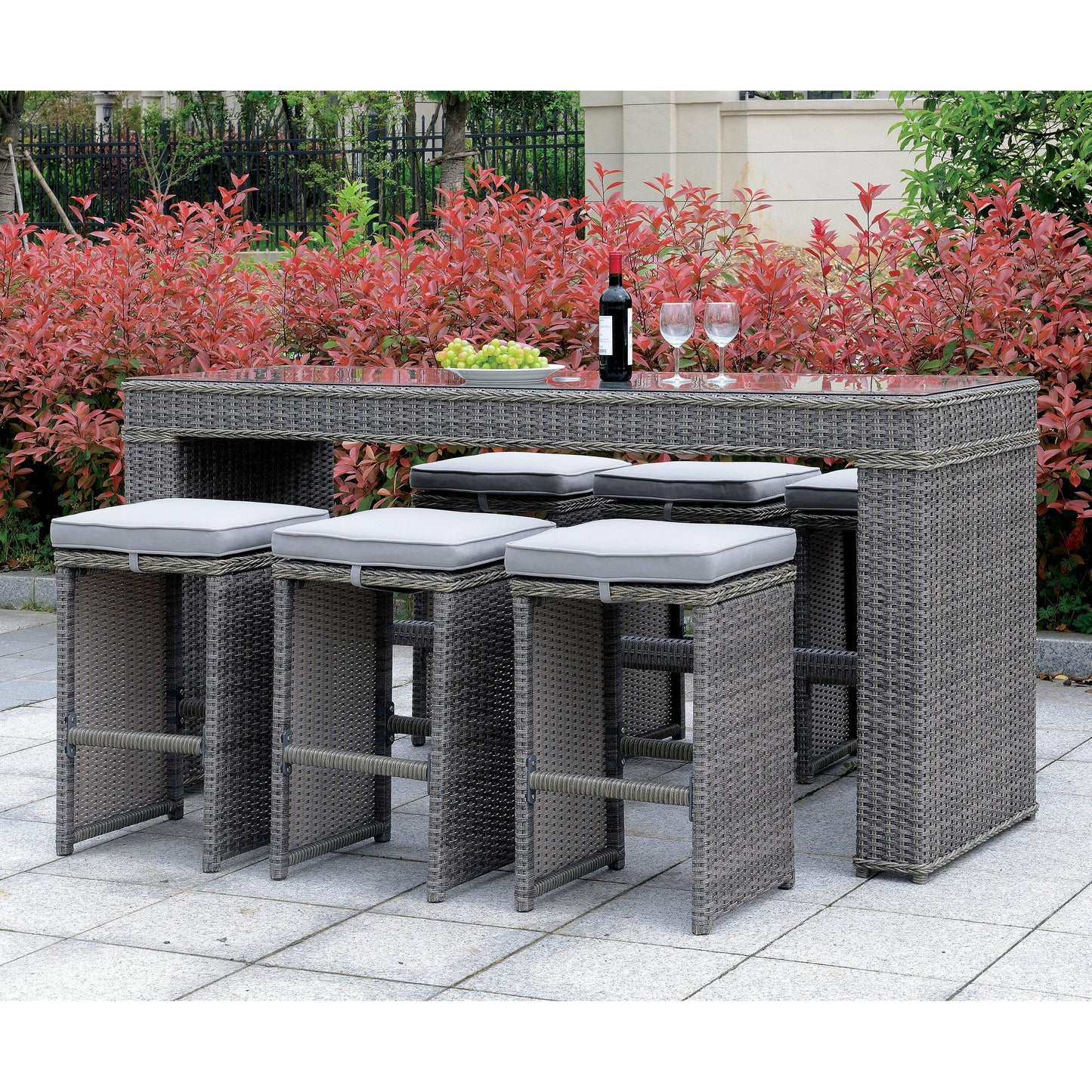  Furniture of America Outdoor Tables Pub Tables CM-OT1847-BT IMAGE 3