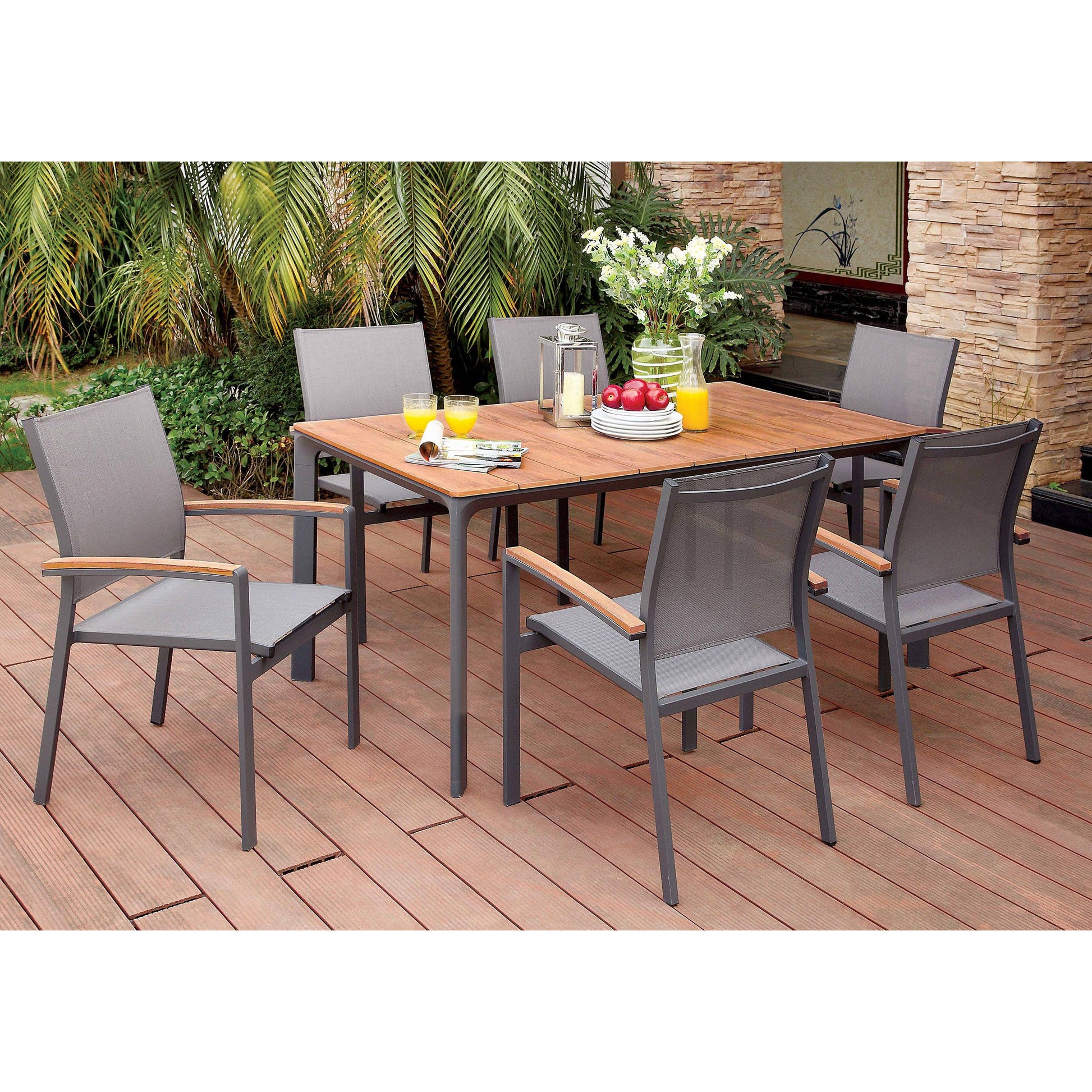  Furniture of America Outdoor Seating Chairs CM-OT1868-AC-4PK IMAGE 2