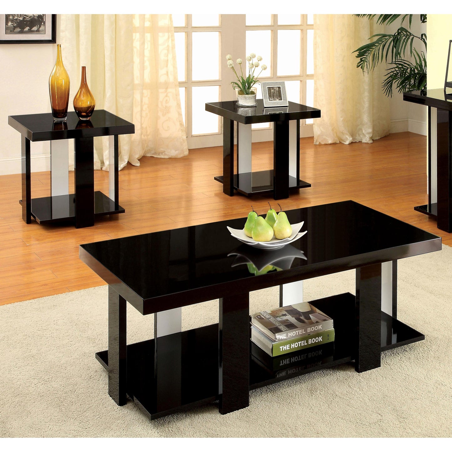  Furniture of America Lakoti I Occasional Table Set CM4240BK-3PK IMAGE 1