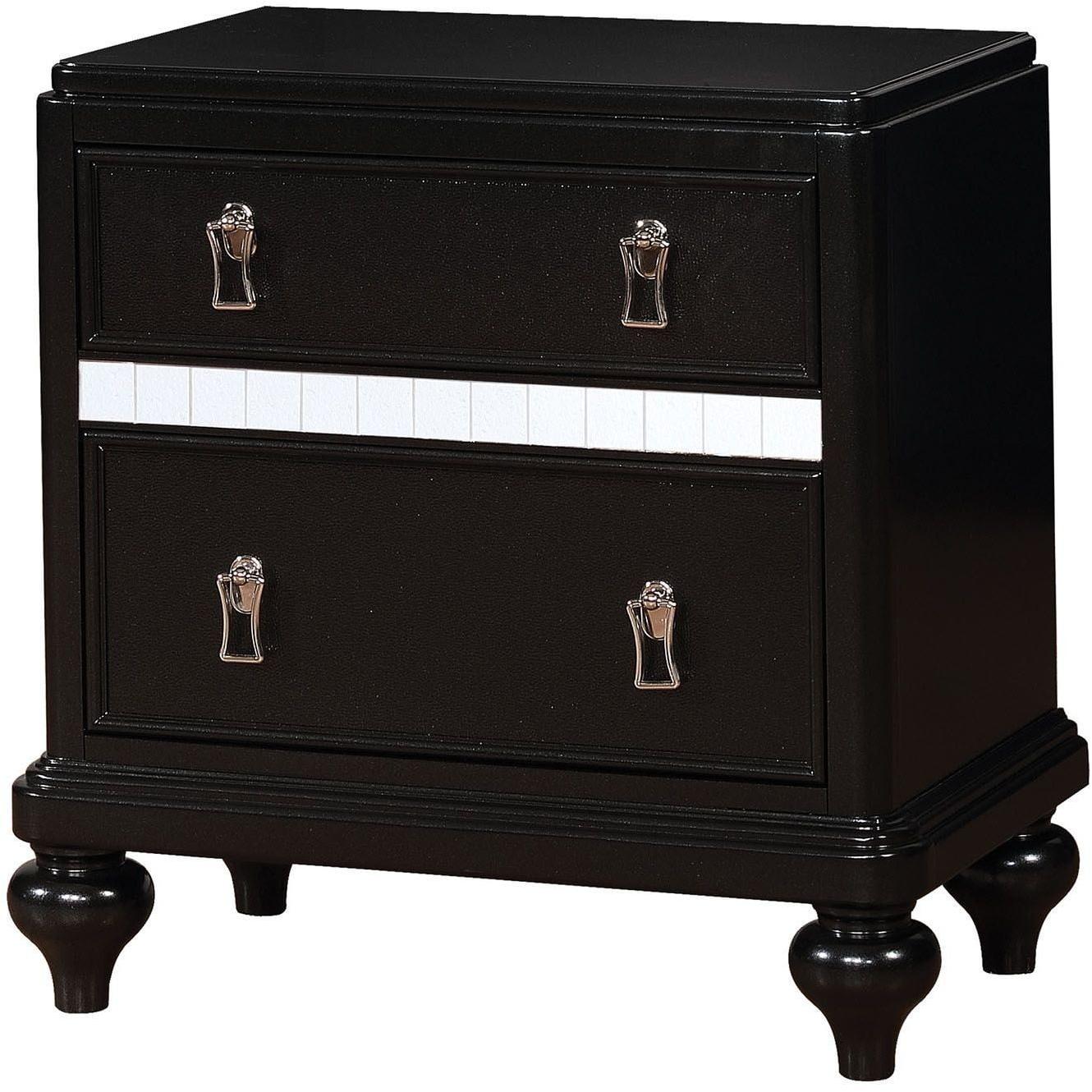  Furniture of America Ariston 2-Drawer Nightstand CM7170BK-N IMAGE 1
