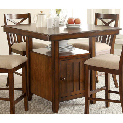  Furniture of America Square Arlington Counter Height Dining Table with Pedestal Base CM3037PT IMAGE 2
