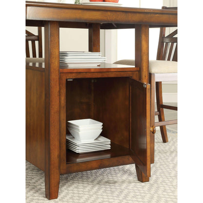 Furniture of America Square Arlington Counter Height Dining Table with Pedestal Base CM3037PT IMAGE 3