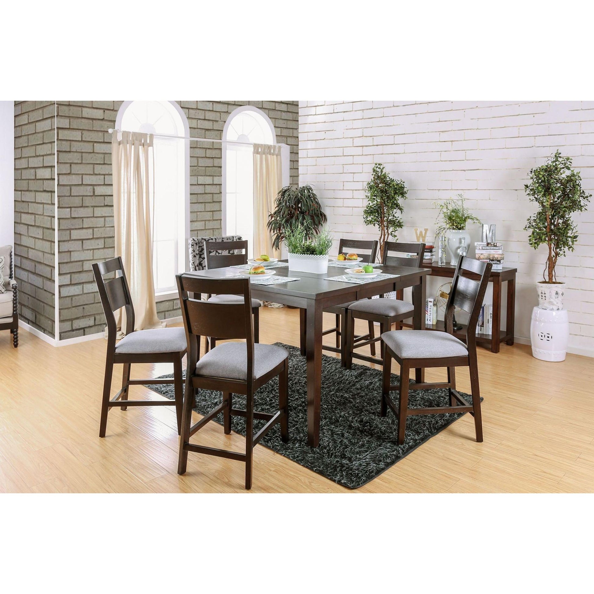  Furniture of America Square Joinville II Counter Height Dining Table CM3985PT IMAGE 7