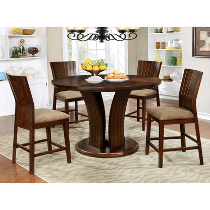  Furniture of America Round Montreal II Dining Table with Pedestal Base CM3711RPT-TABLE IMAGE 4