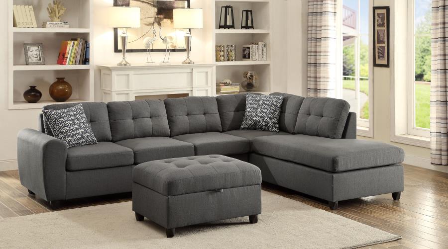 Stonenesse Sectional and ottoman