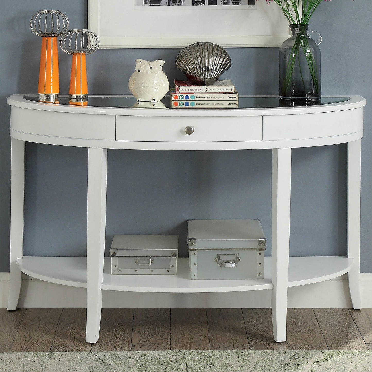  Furniture of America Silver Mist Sofa Table CM4950WH-S IMAGE 1