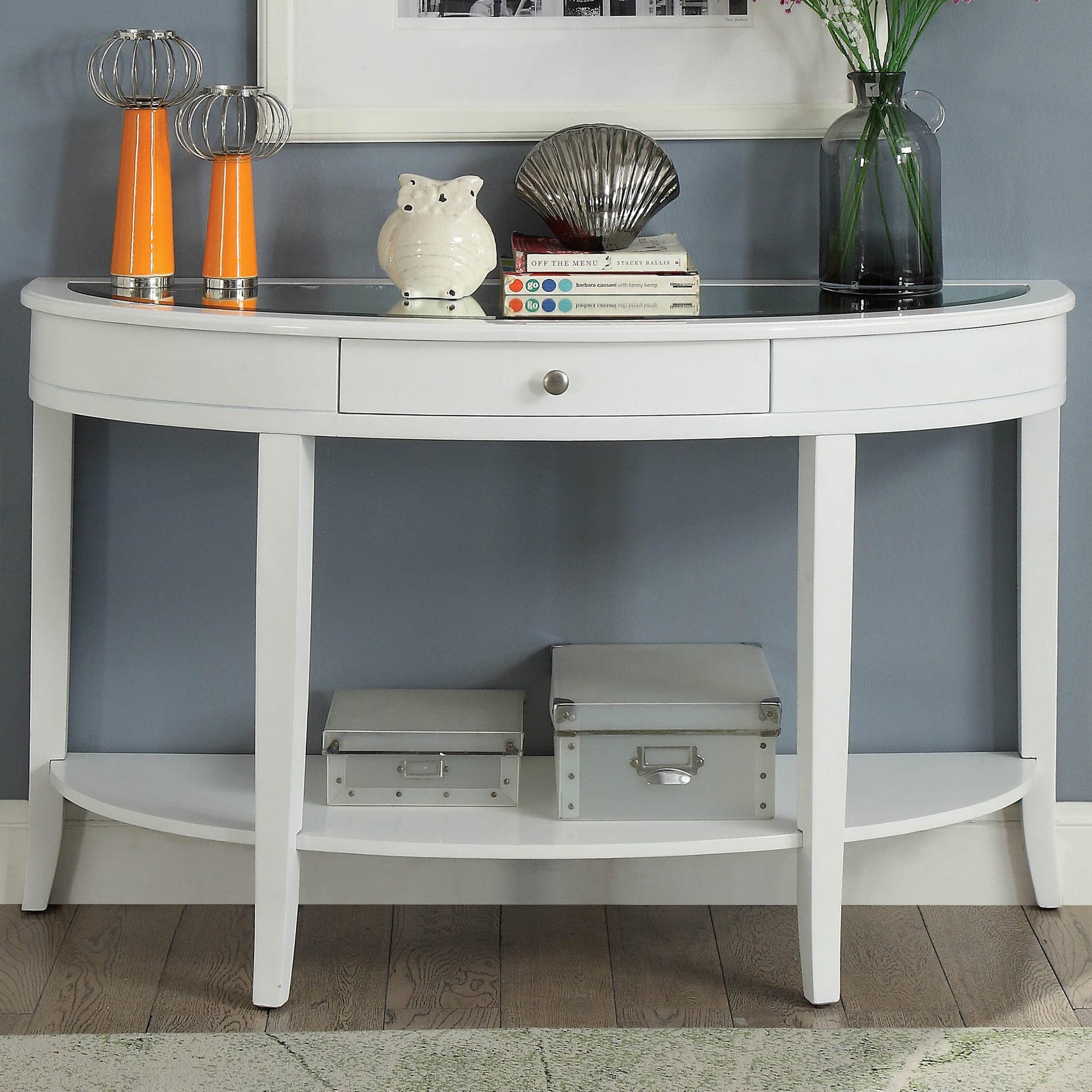  Furniture of America Silver Mist Sofa Table CM4950WH-S IMAGE 1