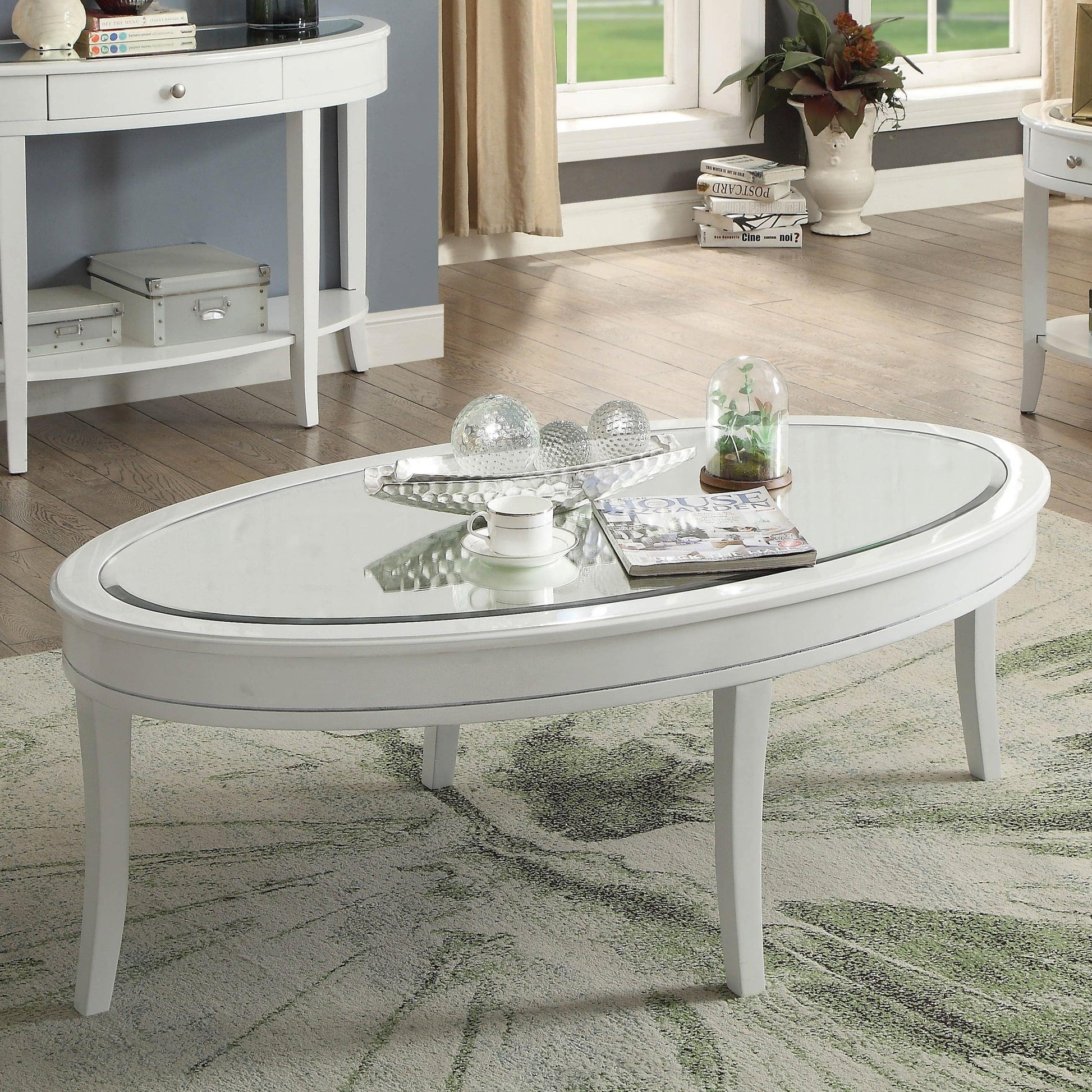  Furniture of America Silver Mist Coffe Table CM4950WH-C IMAGE 2