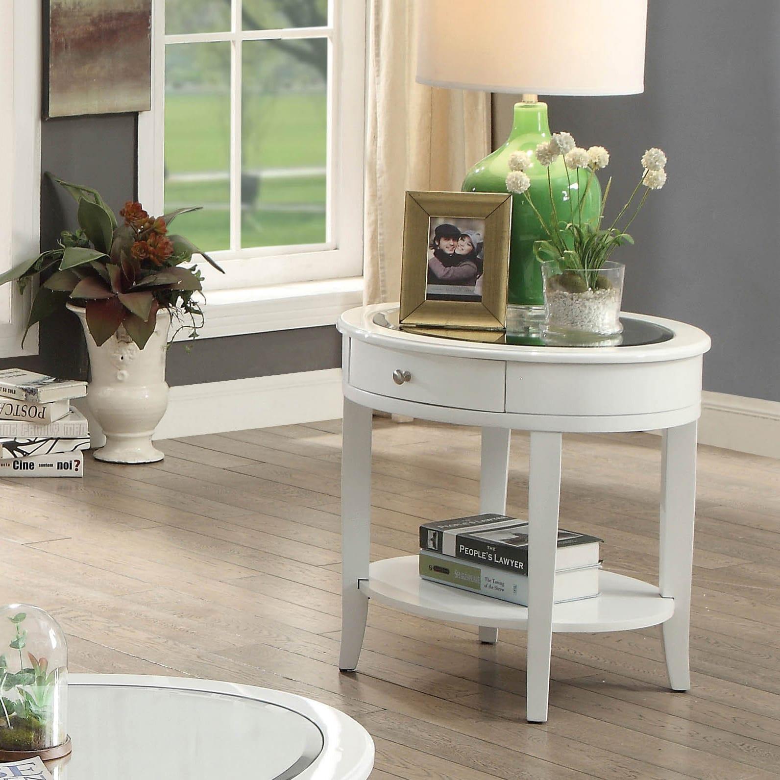  Furniture of America Silver Mist End Table CM4950WH-E IMAGE 2