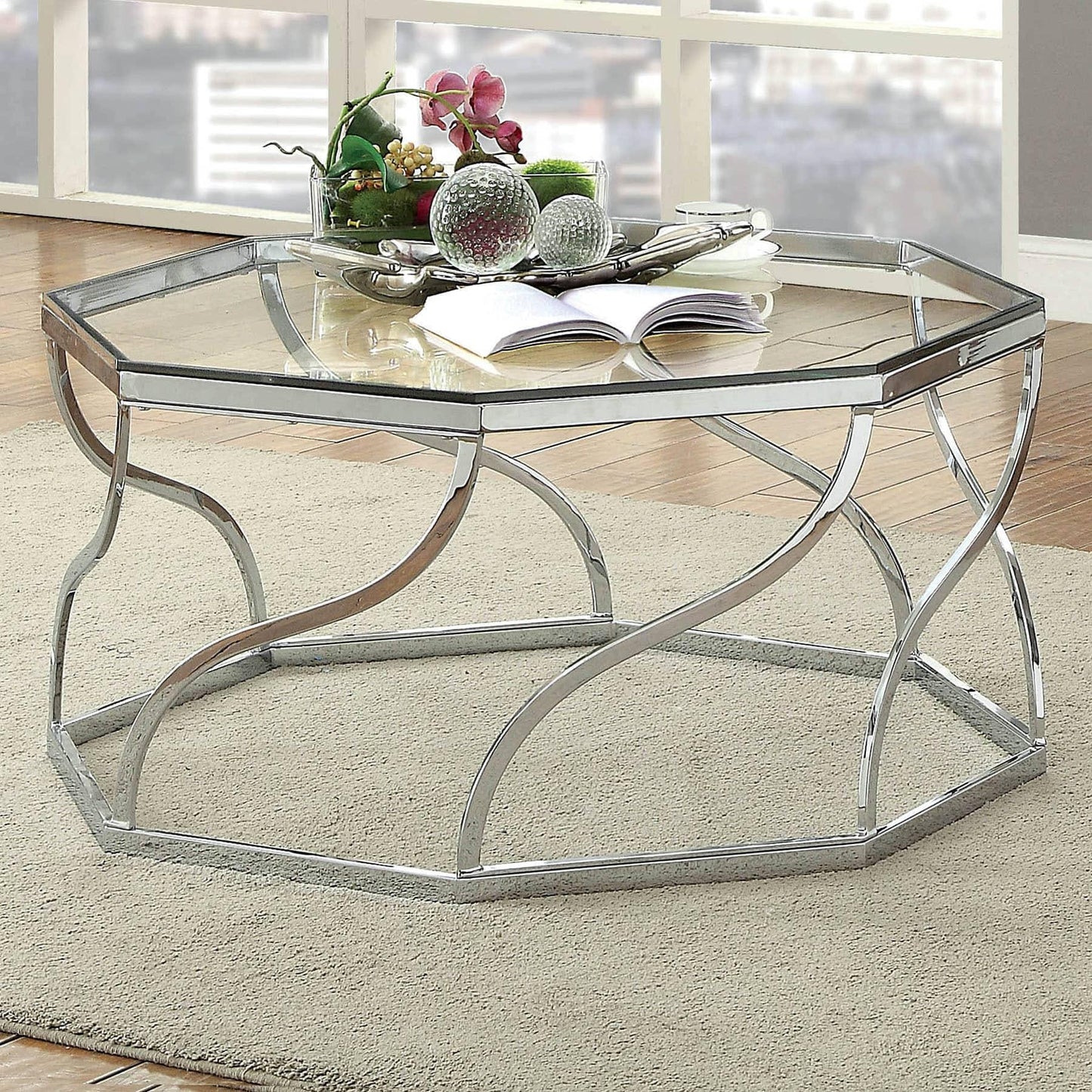  Furniture of America Evaline Coffee Table CM4158C-PK IMAGE 3