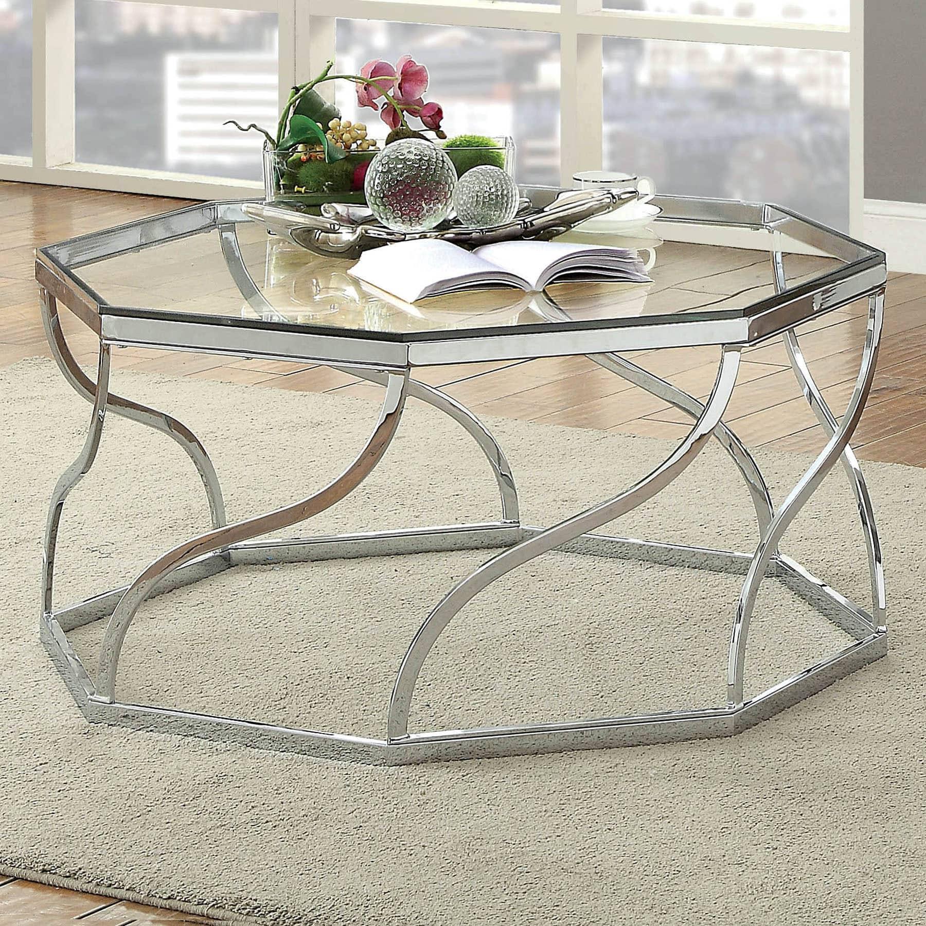  Furniture of America Evaline Coffee Table CM4158C-PK IMAGE 3