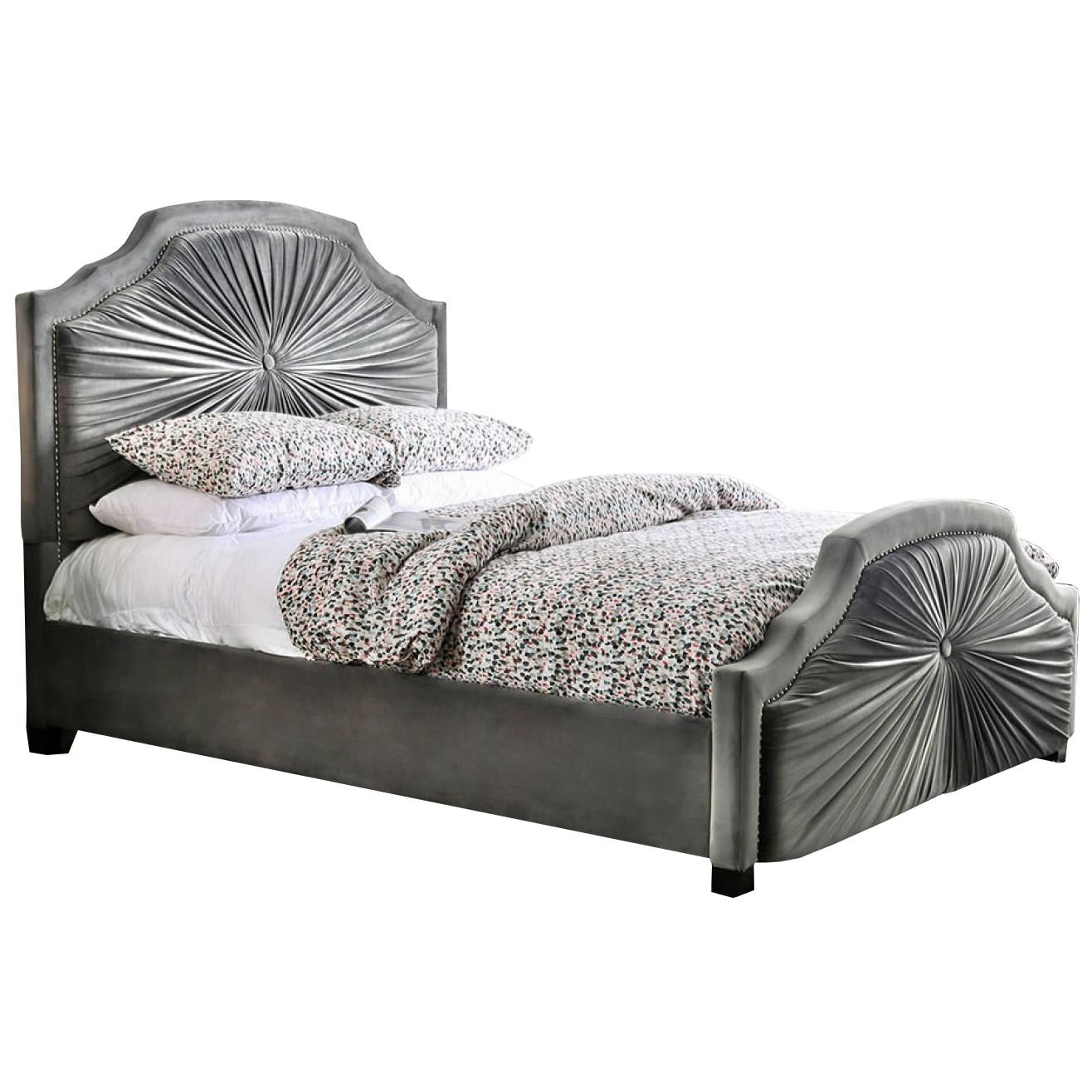  Furniture of America Coraline California King Upholstered Platform Bed CM7398CK-BED IMAGE 1
