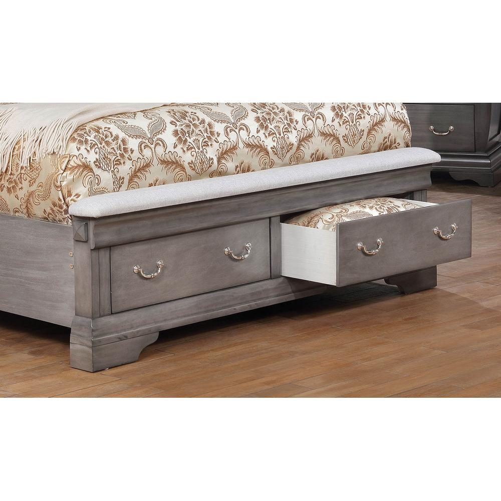  Furniture of America Merida King Platform Bed with Storage CM7504GY-EK-BED IMAGE 5