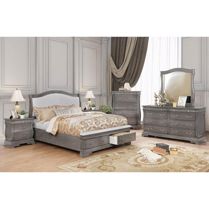  Furniture of America Merida King Platform Bed with Storage CM7504GY-EK-BED IMAGE 7