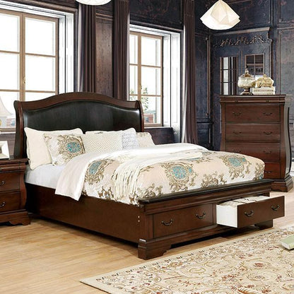 Furniture of America Merida King Platform Bed with Storage CM7504CH-EK-BED IMAGE 2