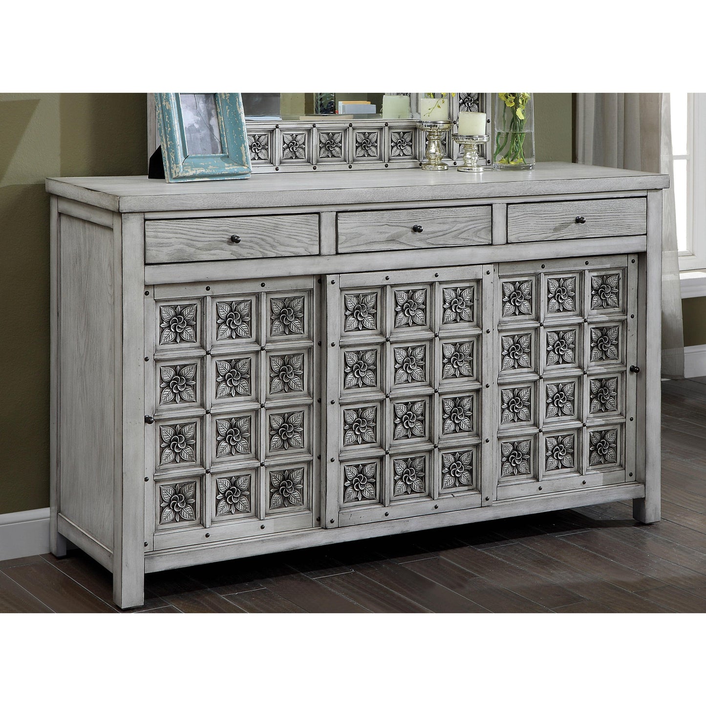  Furniture of America Pantaleon 3-Drawer Dresser CM7392D IMAGE 2