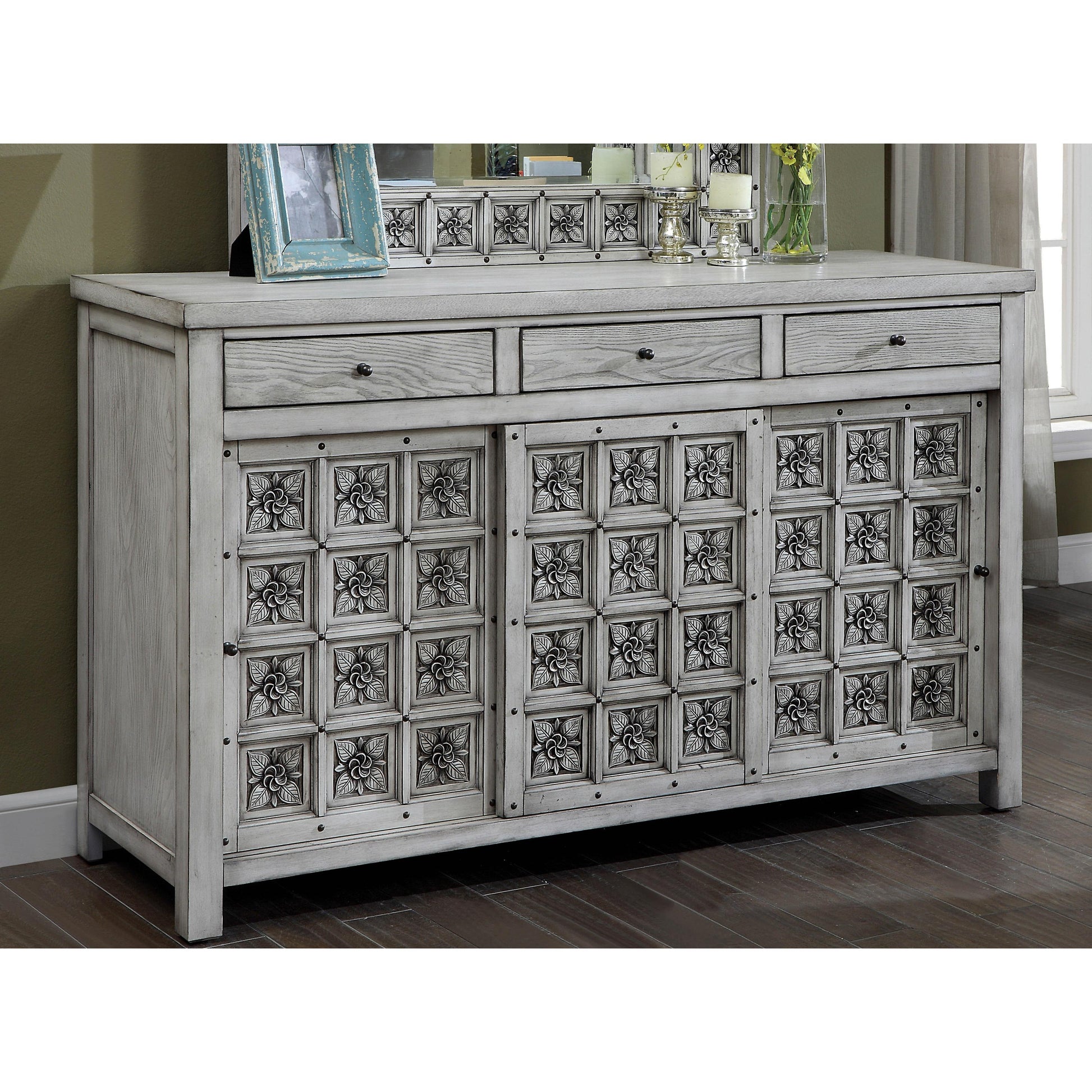  Furniture of America Pantaleon 3-Drawer Dresser CM7392D IMAGE 2