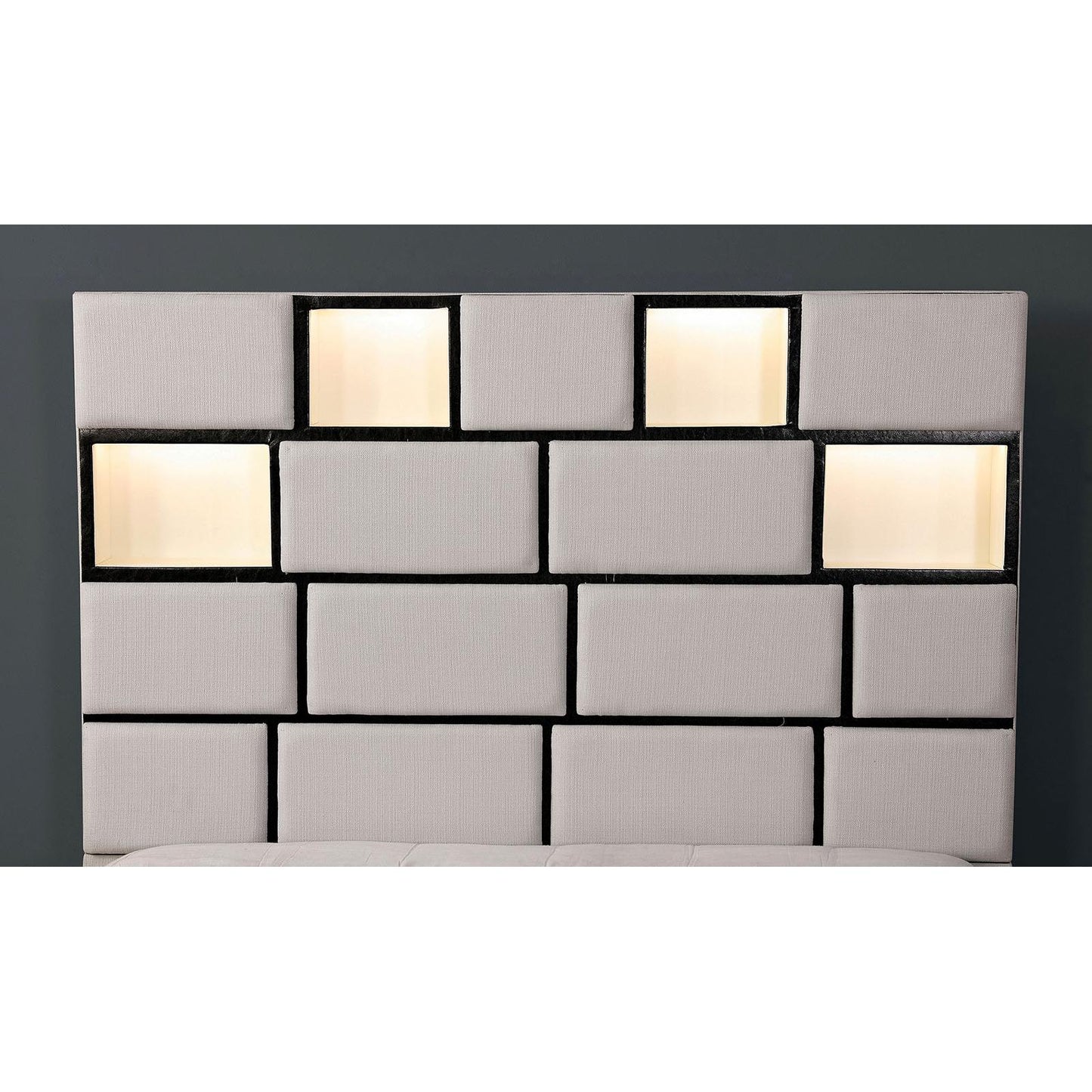  Furniture of America Gemma King Upholstered Panel Bed CM7303EK-BED IMAGE 4