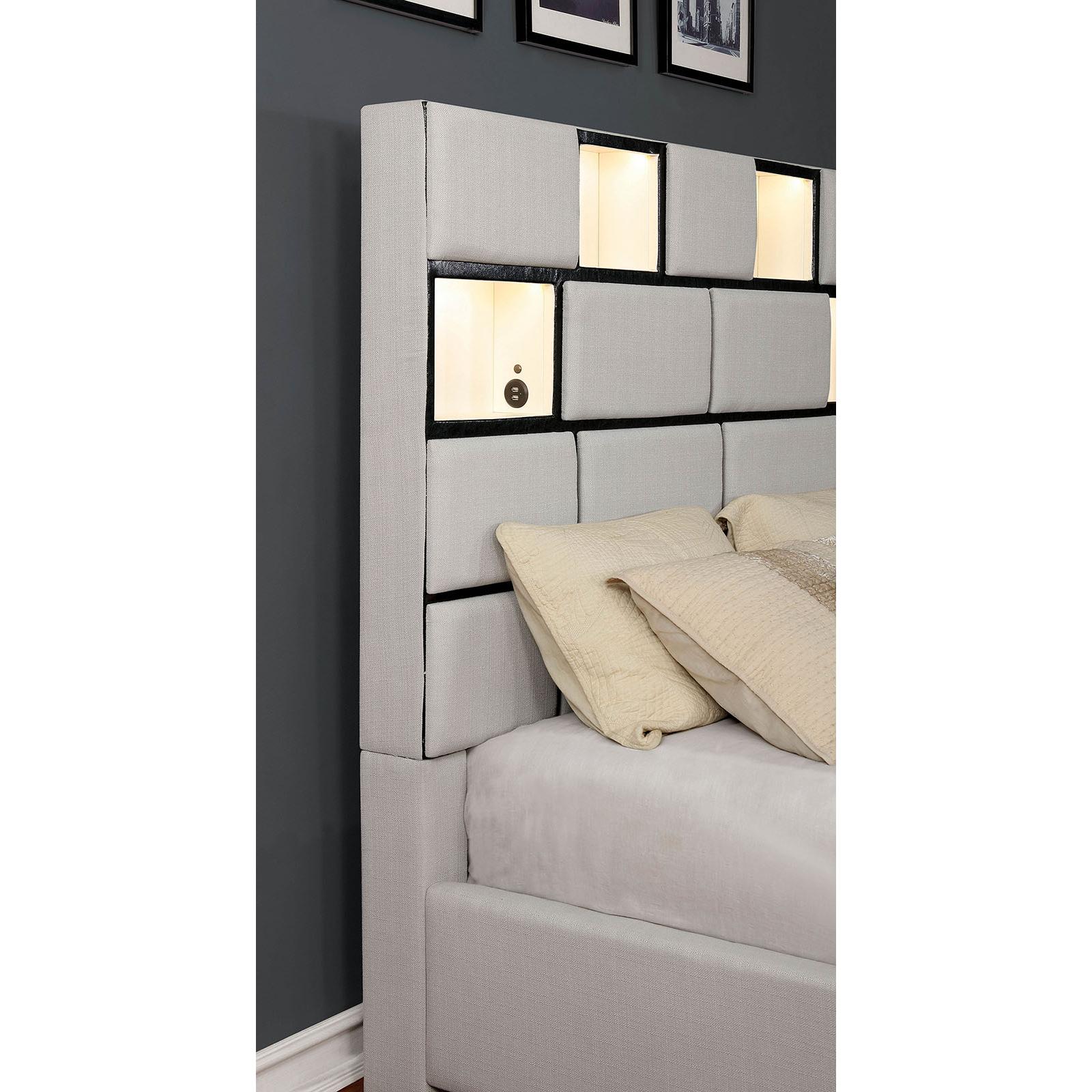  Furniture of America Gemma King Upholstered Panel Bed CM7303EK-BED IMAGE 5