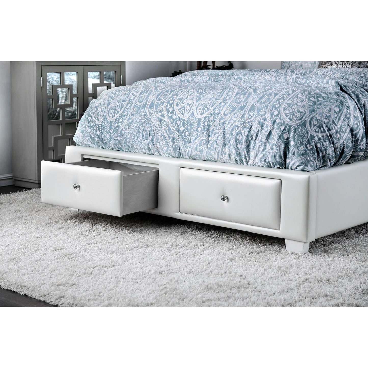  Furniture of America Demi King Upholstered Bed with Storage CM7301EK-BED IMAGE 4
