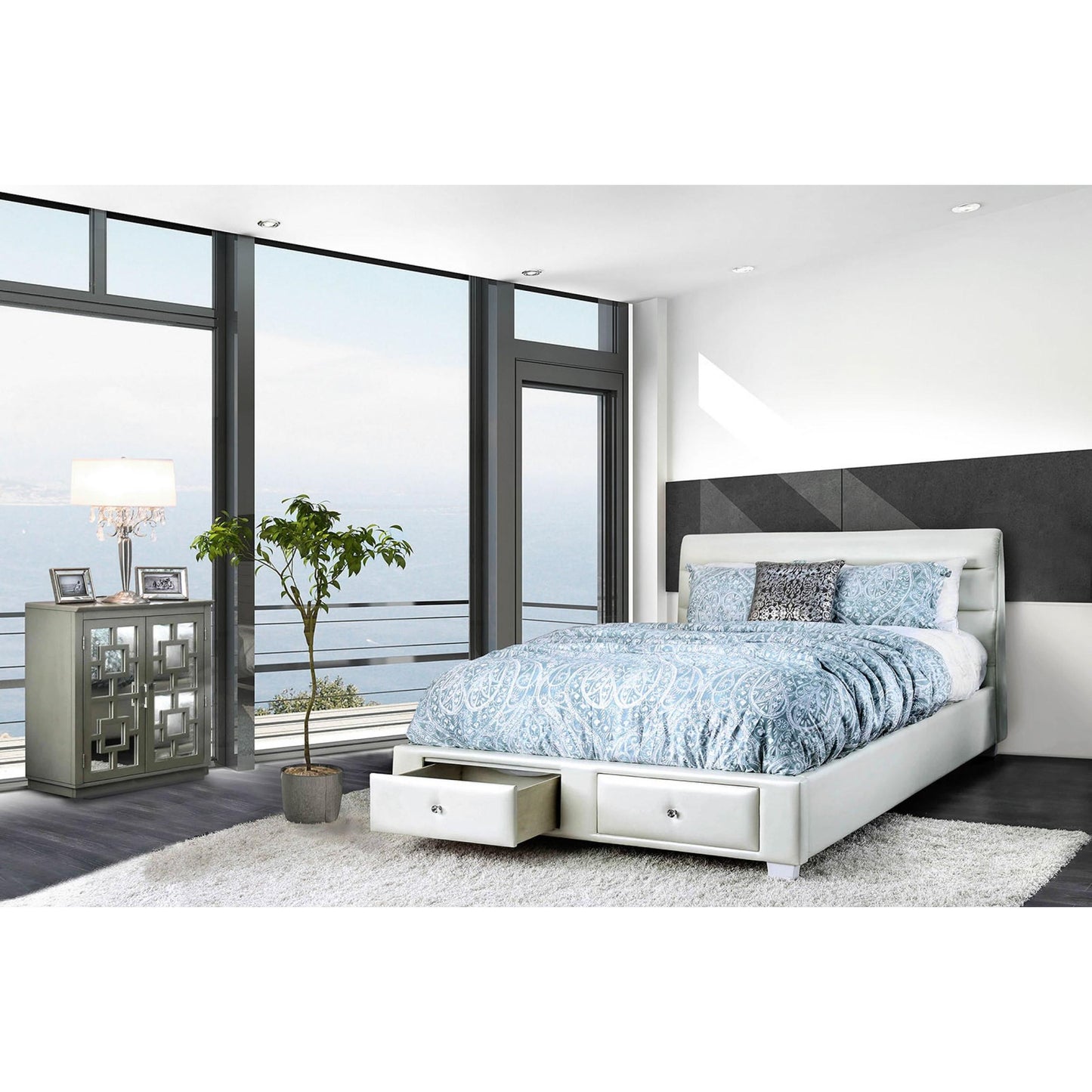  Furniture of America Demi King Upholstered Bed with Storage CM7301EK-BED IMAGE 5