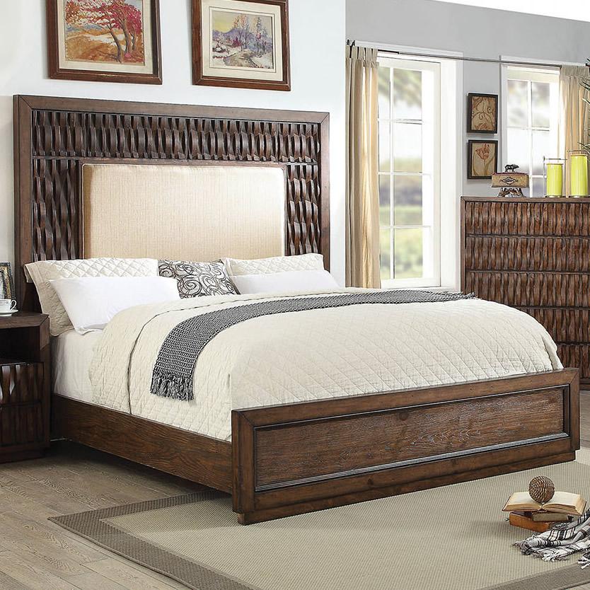  Furniture of America Eutropia California King Upholstered Panel Bed CM7395CK-BED IMAGE 2