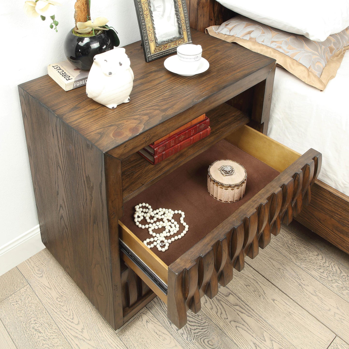  Furniture of America Eutropia 2-Drawer Nightstand CM7394N IMAGE 2