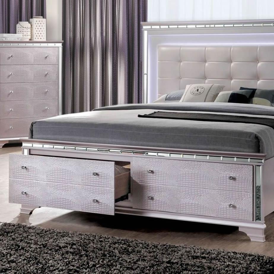  Furniture of America Claudette California King Upholstered Panel Bed with Storage CM7972CK-BED IMAGE 5