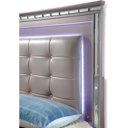  Furniture of America Claudette King Upholstered Panel Bed with Storage CM7972EK-BED IMAGE 3