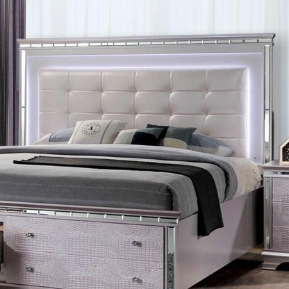  Furniture of America Claudette King Upholstered Panel Bed with Storage CM7972EK-BED IMAGE 4