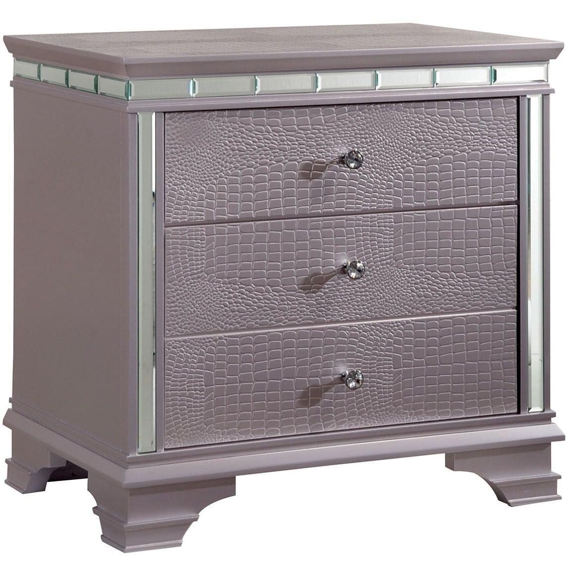  Furniture of America Claudette 3-Drawer Nightstand CM7972N IMAGE 1