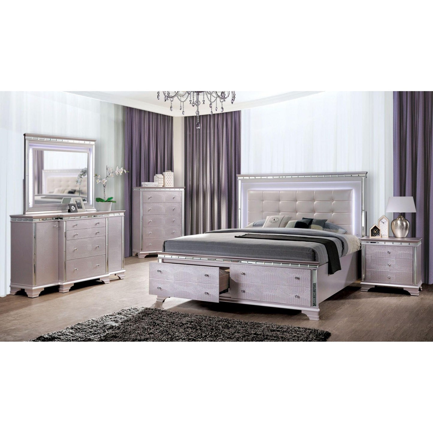  Furniture of America Claudette 5-Drawer Chest CM7972C IMAGE 3