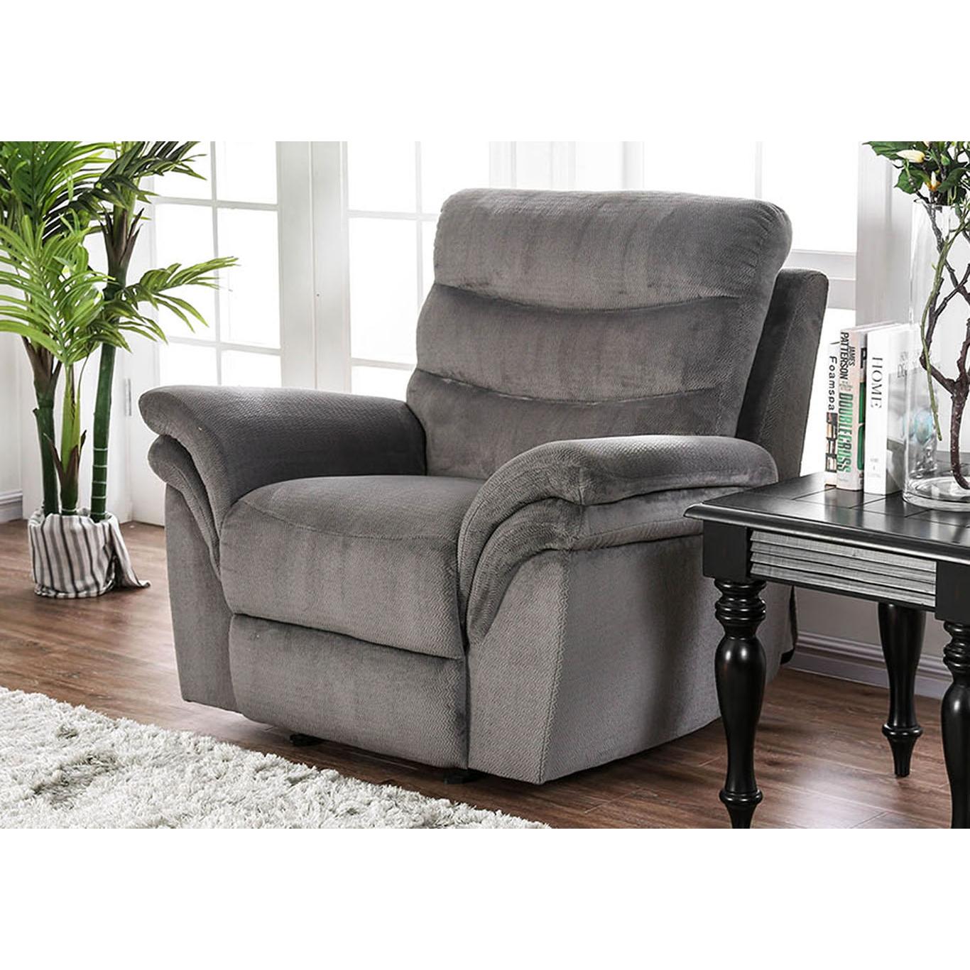  Furniture of America Hamlin Fabric Recliner CM6574-CH IMAGE 2