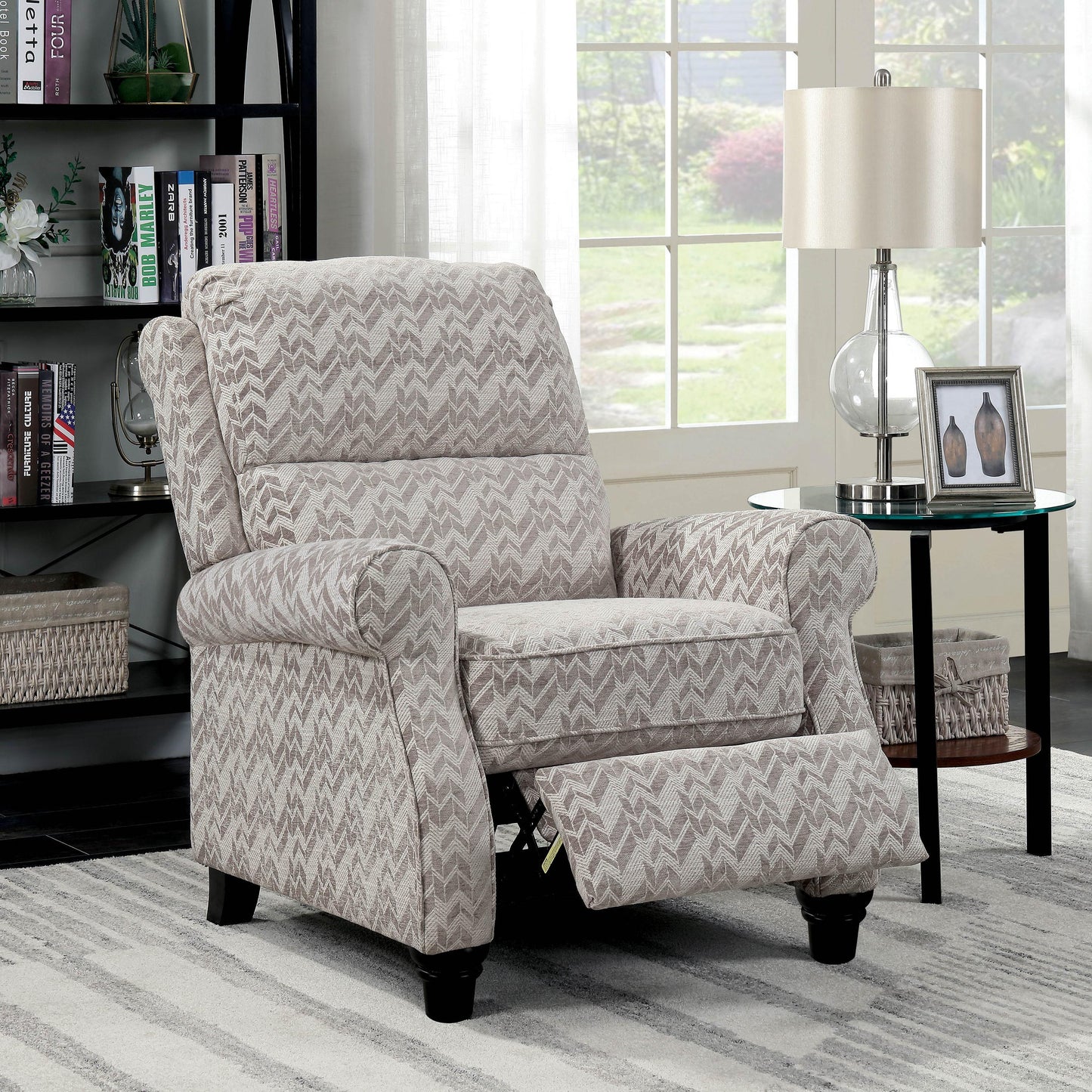  Furniture of America Amy Fabric Recliner CM-RC6587BG IMAGE 3