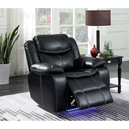  Furniture of America Sirius Power Leatherette Recliner CM6567-CH IMAGE 2