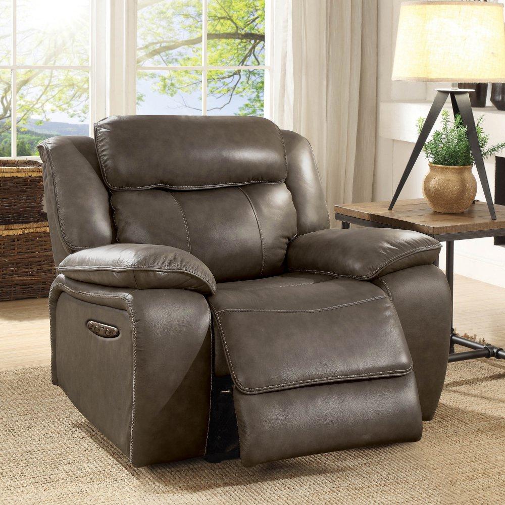  Furniture of America Page Power Leather Recliner CM6561-CH-PM IMAGE 3