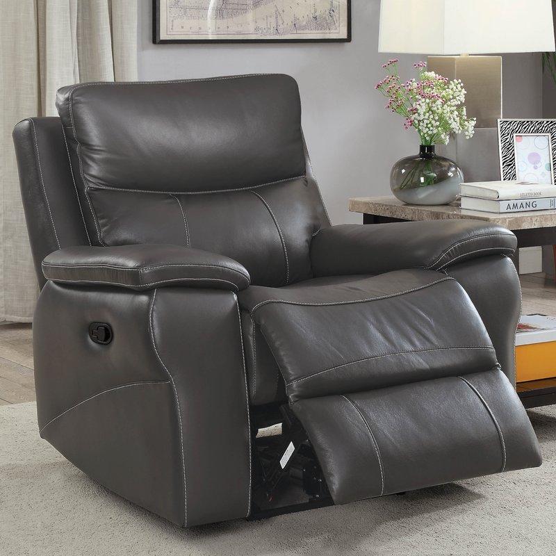  Furniture of America Lila Leather Recliner CM6540-CH IMAGE 1
