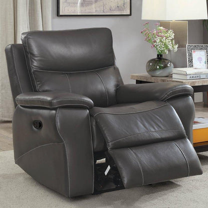  Furniture of America Lila Leather Recliner CM6540-CH IMAGE 1
