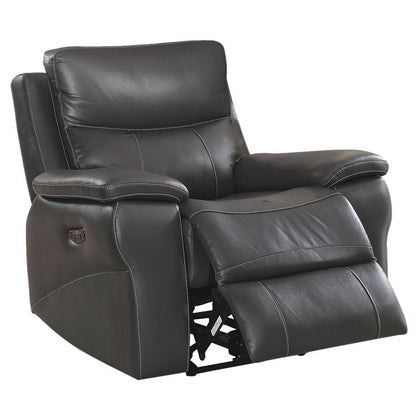  Furniture of America Lila Power Leather Recliner CM6540-CH-PM IMAGE 1