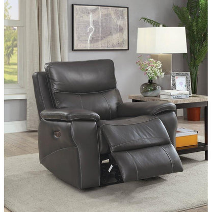  Furniture of America Lila Power Leather Recliner CM6540-CH-PM IMAGE 2