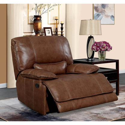  Furniture of America Nogales Leather Recliner CM6571-CH IMAGE 2